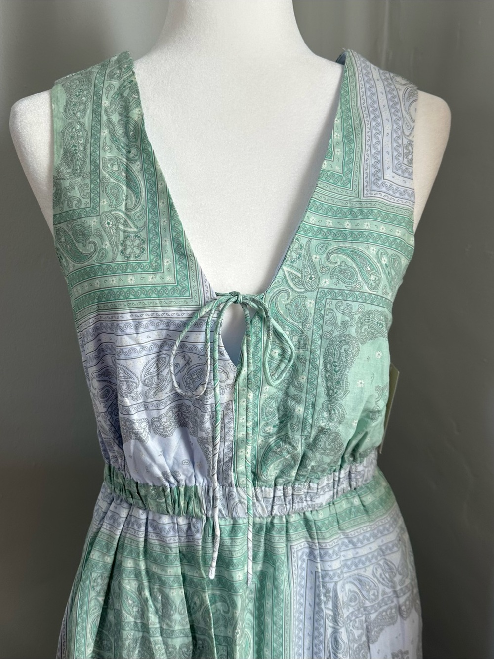 NWT! Universal Thread Women’s Dress, Maxi, Cotton, Patchwork, Paisley, L - Picture 4 of 15